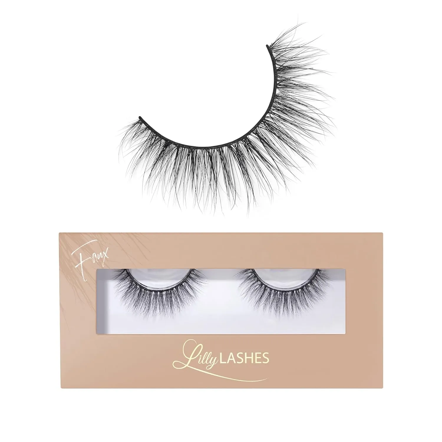 Lilly Lashes Everyday Minimal Natural Lashes, Faux Mink Natural Eyelashes, False Eyelashes Everyday Use, Individual Lashes Reusable up to 20x, No Lash Glue Included (13mm)