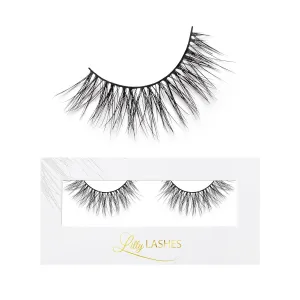 Lilly Lashes Opulence Lite, Wispy Mink Eyelashes, Natural Looking False Eyelashes, 17mm length, Reusable Up to 15 wears
