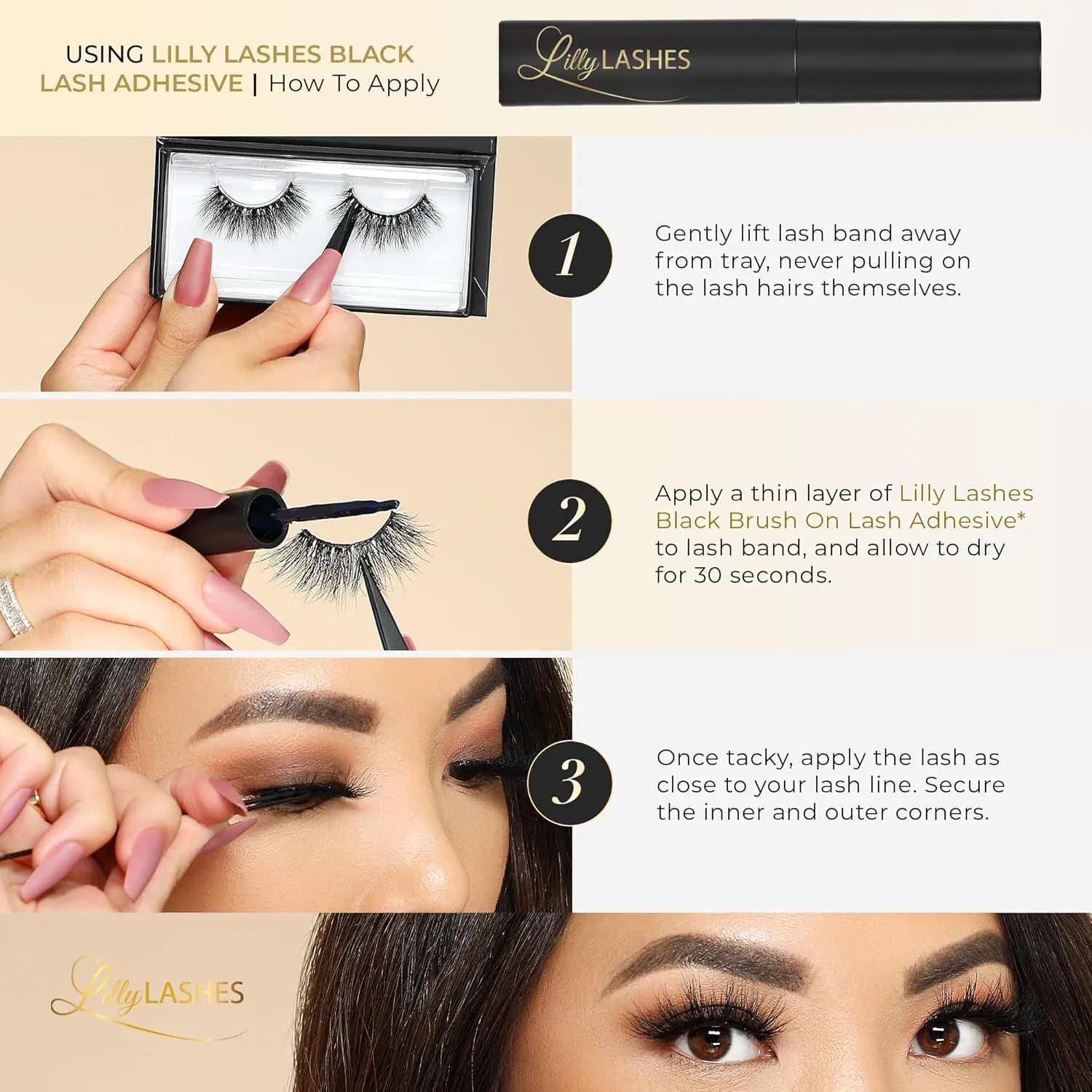 Lilly Lashes So Extra Mykonos 3D Mink Lashes, Mink Eyelashes, The Original Lilly Lash For Wispy & Natural Look, Reusable Eyelashes up to 25x, Fluffy Lashes, Strip Lashes, Lash Glue not Included