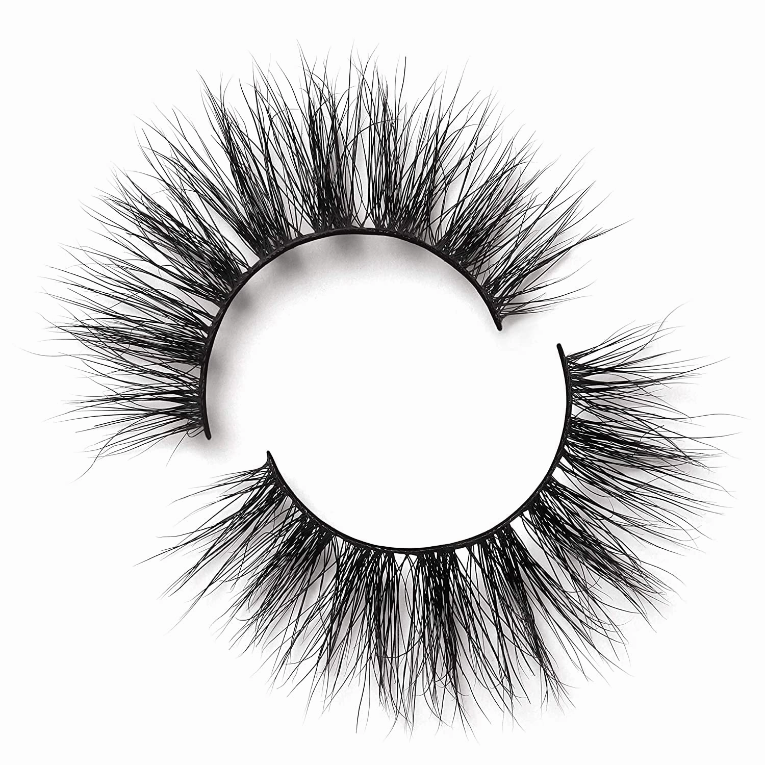 Lilly Lashes Miami Lite, Natural Looking Lashes Mink, Mink Lashes, False Eyelashes, Fluffy & Strip Lashes, Round Shaped and Fluttery, Fake Eyelashes 15mm length, Reusable Up to 15 Wears