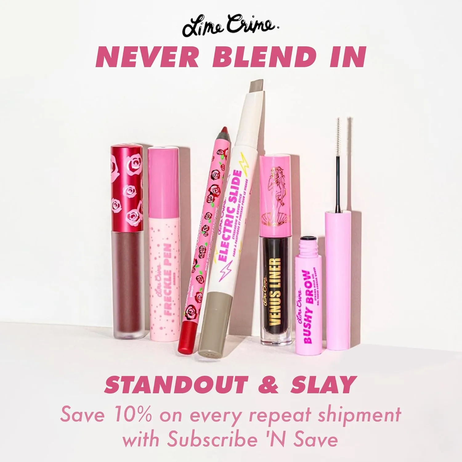 Lime Crime Bushy Brow Gel, Clear (Crystal Clear) - Volumizing, Long Lasting & Strong Hold That Tints, Tames & Adds Texture - Eyebrow Mascara Gel - Vegan & Cruelty-Free