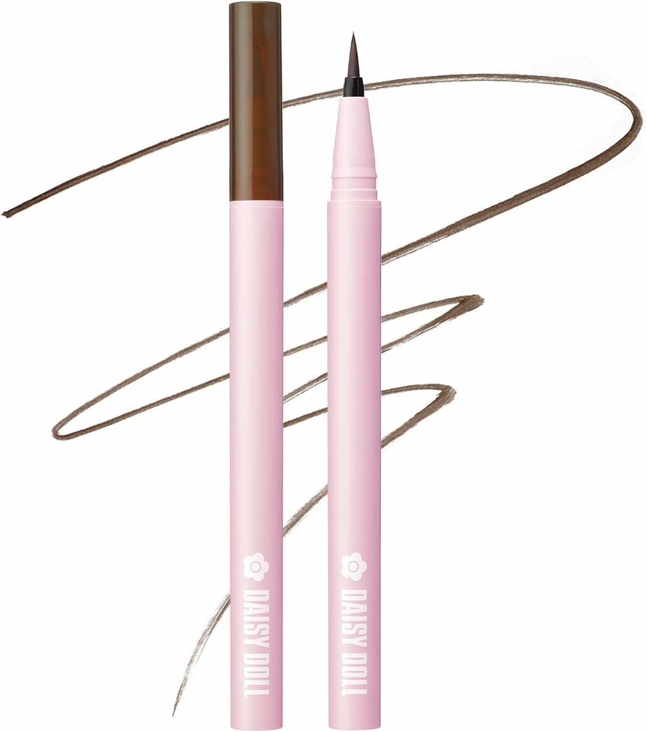 Liquid Eyeliner, Waterproof & Smudge-Resistant, Eye Make, Quick-Drying & Long-Lasting Japanese Eyeliner for Sensitive Eyes, 0.02 Fl Oz, Natural Brown