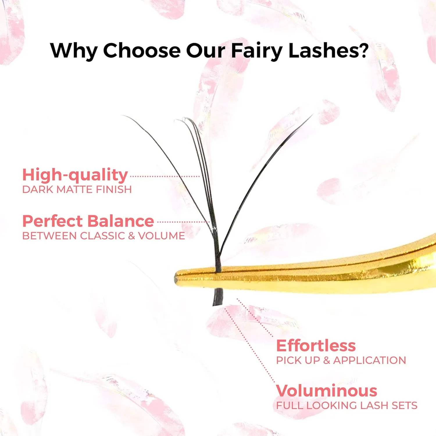 LLBA Fairy Volume Lash Extensions 3D - 0.07mm Thickness | C CC D Curl | 8-15mm Length Mixed Tray | Premium Matte Black Individual Eyelashes Tray, Professional Supplies Use (D, 12mm)