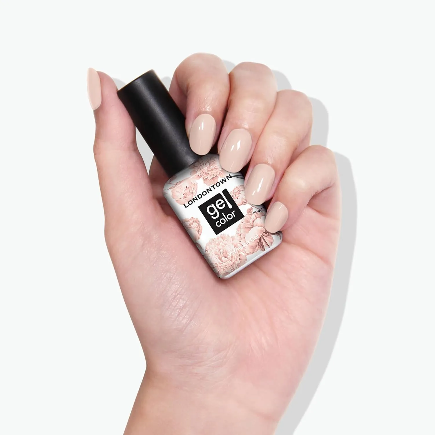 LONDONTOWN UV/LED Gel Nail Polish - Long Lasting, Chip Resistant High Shine Color - Glossy Shimmery Natural Beige Brown, 12ml/.40fl oz