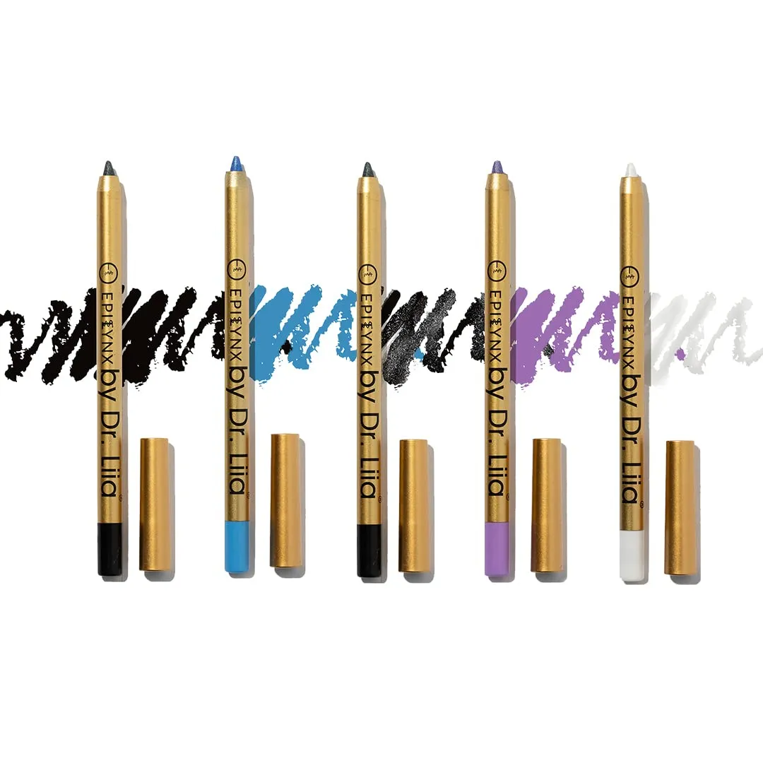 Long Lasting Glide-On Gel Eyeliner Pencil | Gluten-Free, Hypoallergenic, Vegan | 1.2ml | Gift Set by Dr. Liia