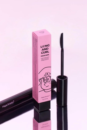 Long and Curl Mascara - Black | Flake & Smudge-Proof, Water-Resistant, Protein-Rich, Triple Black Mix | Perfectly Pairs with Hapa Kristin Colored Contacts, 0.24 oz (7g)