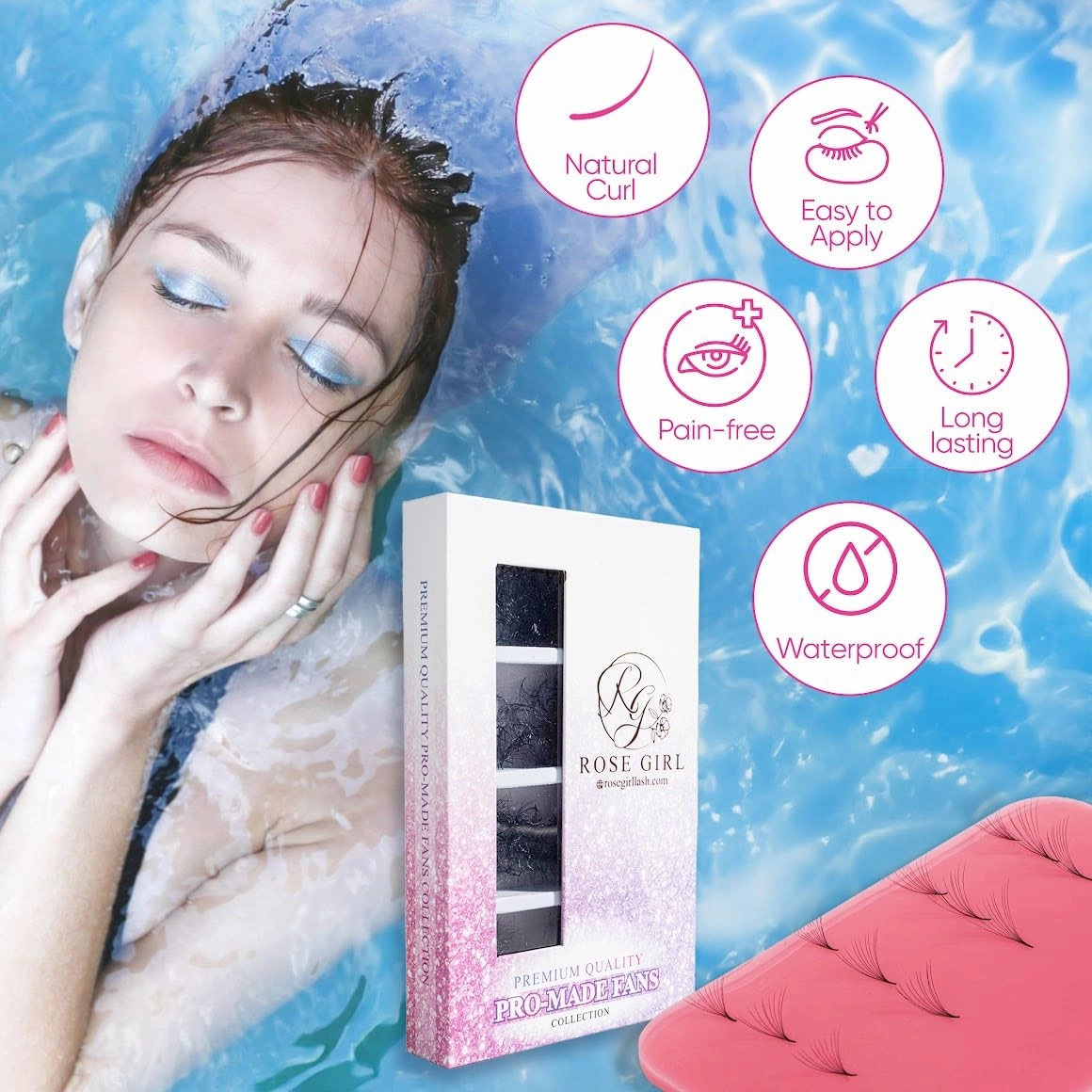 LOOSE MIX 4-1000 Hand Fan-Natural Look Volume Eyelashes 3D-16D C CC D DD Curl-False Lashes Extensions-Faux Mink Lashes-Thickness 0.03~0.1mm- 8~20mm Length(Mix 10D-0.03-C-13-14-15-16 mm)