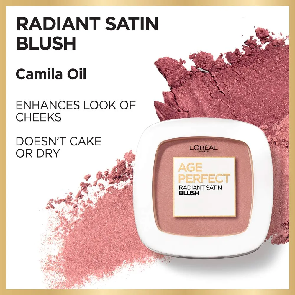 L’Oréal Paris Age Perfect Radiant Satin Blush with Camellia Oil, Peony