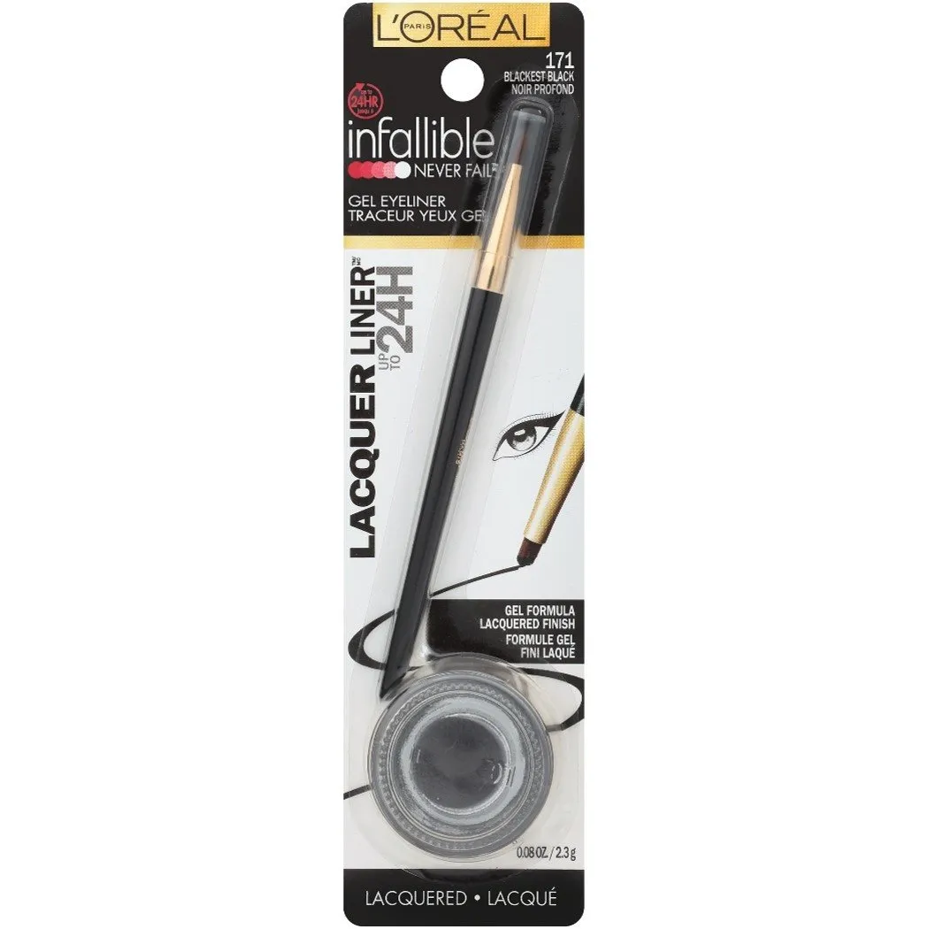 L’Oréal Paris Infallible Lacquer Eyeliner, Blackest Black (Packaging May Vary)