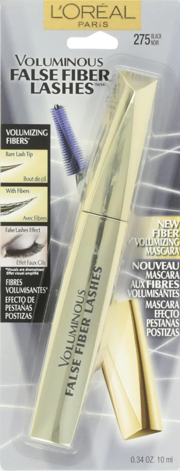 L'Oréal Paris Voluminous False Fiber Lashes Mascara, Black, 0.34 fl. oz.
