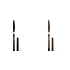 L'Oreal Paris Infallible Gel Eyeliner Pencil Bundle with Intense Black 0.01 Oz and Brown Denim 0.01 Oz