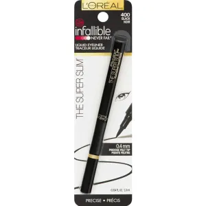 L'Oreal Paris Infallible The Super Slim Liquid Eyeliner, Black [400] 0.034 oz (Pack of 2)