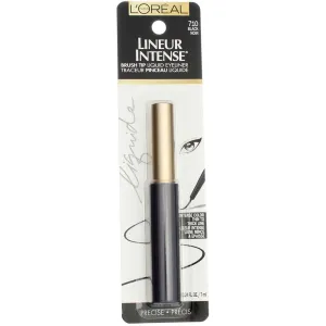 L'Oreal Paris Lineur Intense Brush Tip Liquid Eyeliner, 710 Black (Pack of 2)
