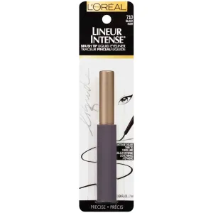 L'Oreal Paris Lineur Intense Brush Tip Liquid Eyeliner, Black, 0.24 fl; oz; (Packaging May Vary) (Pack of 2)