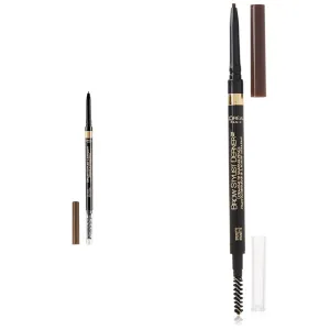 L'Oreal Paris Makeup Brow Stylist Definer Waterproof Eyebrow Pencil Ultra-Fine Mechanical Pencil Bundle, 0.003 Oz, Medium Ash Brown and Brunette