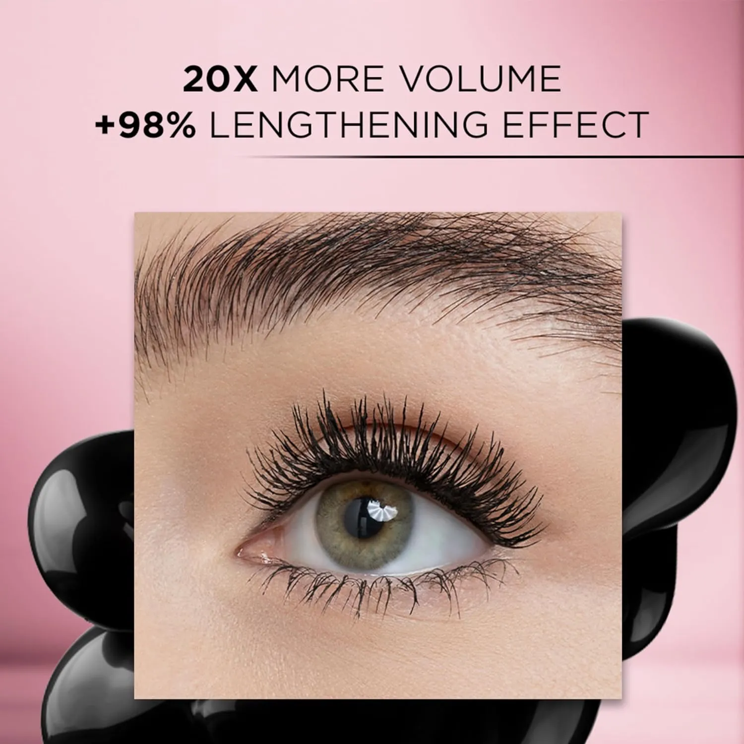 L'Oreal Paris Makeup Voluminous Lash Paradise Mascara, Voluptuous Volume, Intense Length, Feathery Soft Full Lashes, No Flaking, No Smudging, No Clumping, Blackest Black, 0.25 Fl Oz (Pack of 2)