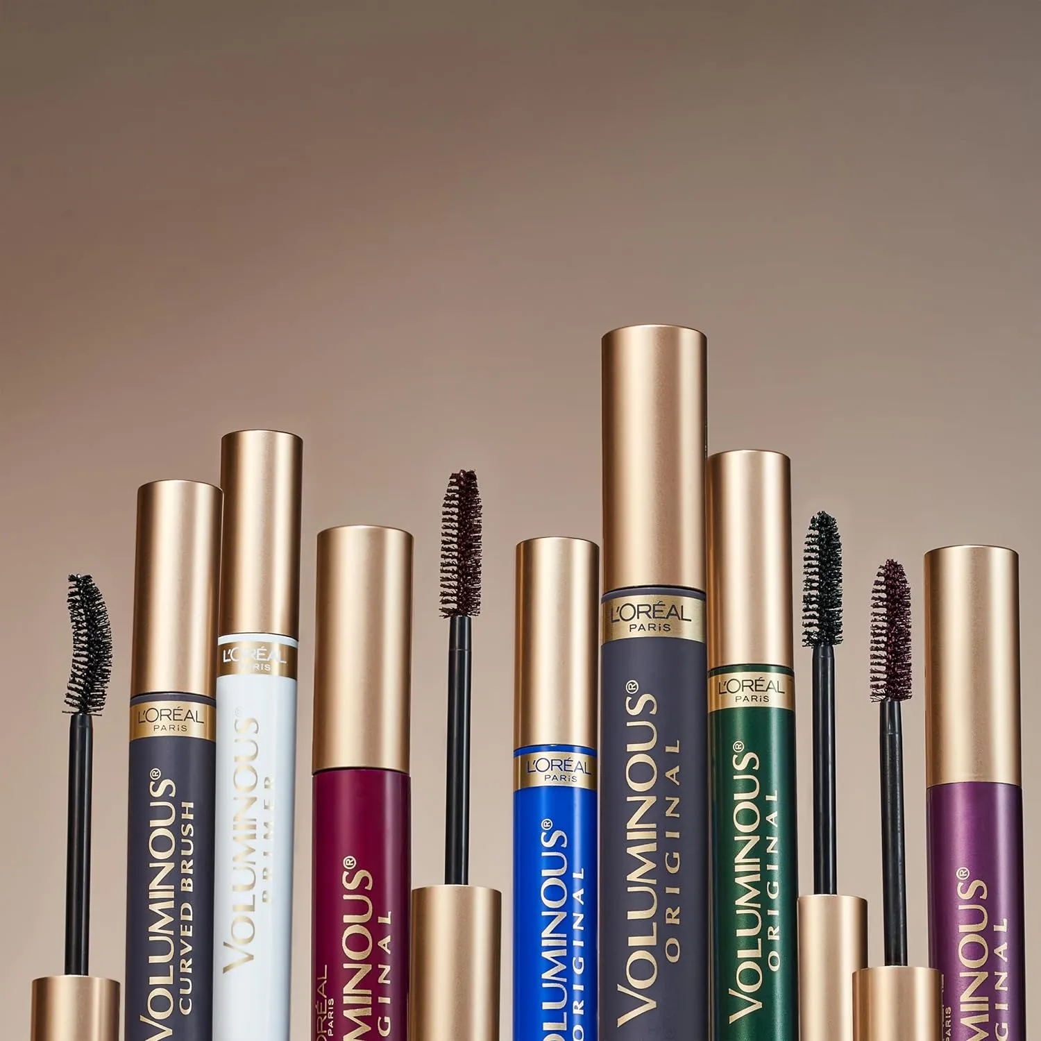 L'Oreal Paris Makeup Voluminous Original Washable Bold Eye Volume Building Mascara, Builds Lashes up to 2X Natural Thickness, Smudge Free, Clump Free, Carbon Black, 2 count
