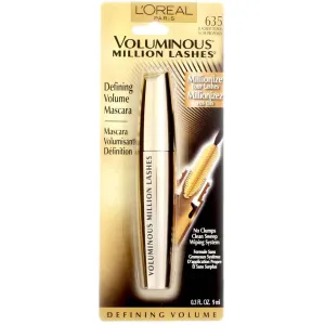 L’Oreal Paris Voluminous Million Lashes Mascara, 635 Blackest Black (Pack of 2)