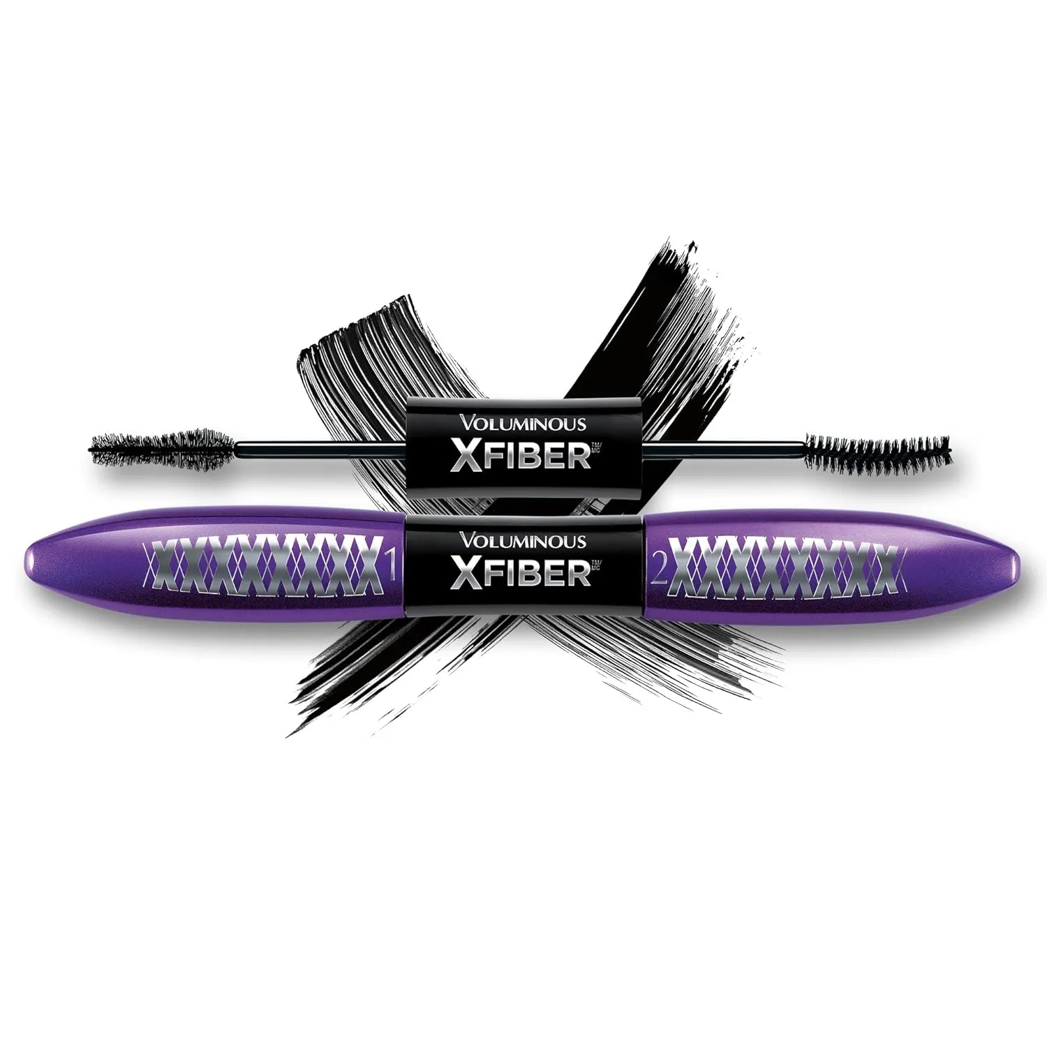 L'Oreal Paris Voluminous X Fiber Washable Mascara, Blackest Black, 1 Tube