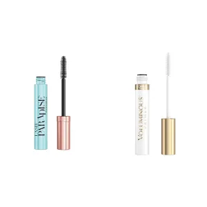 L'Oreal Paris Voluptuous Volume Mascara & Primer for Lengthening, Volumizing, Conditioning Lashes, 0.25 Fl Oz & 0.24 fl oz