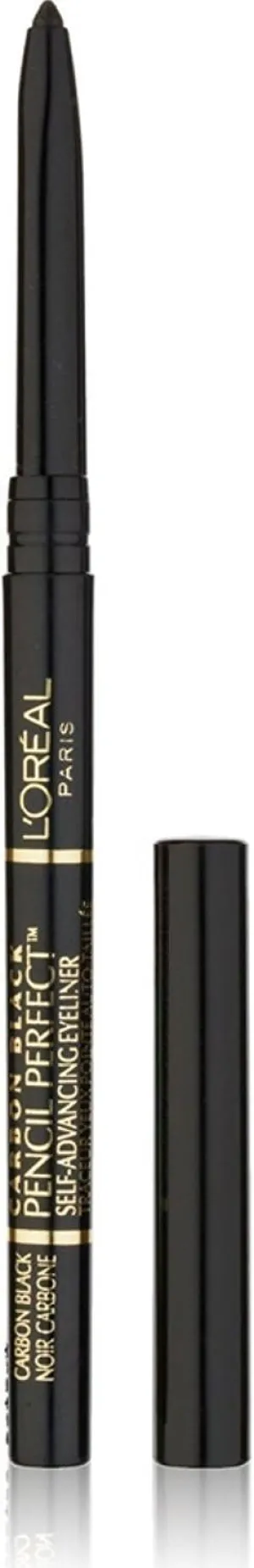 L'Oreal Pencil Perfect Self-Advancing Eyeliner, Carbon Black [190] 0.01 oz (Pack of 12)