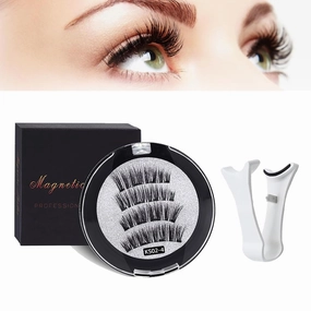 Lumentes Magnetic Eyelashes, Lumentes Magnetic Lashes, Magnetic Eyelashes Natural Look, Reusable Magnetic Eyelashes, Magnetic Lashes With Applicator (Natural)