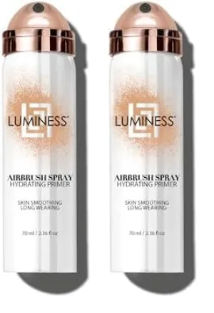 LUMINESS Airbrush Primer Hydrating Spray - Primes, Hydrates and Smooths Skin Texture for The Ultimate Canvas for Foundation Application - Hydrolyzed Silk & Hyaluronic Acid - 1.66oz (Pack of 2)