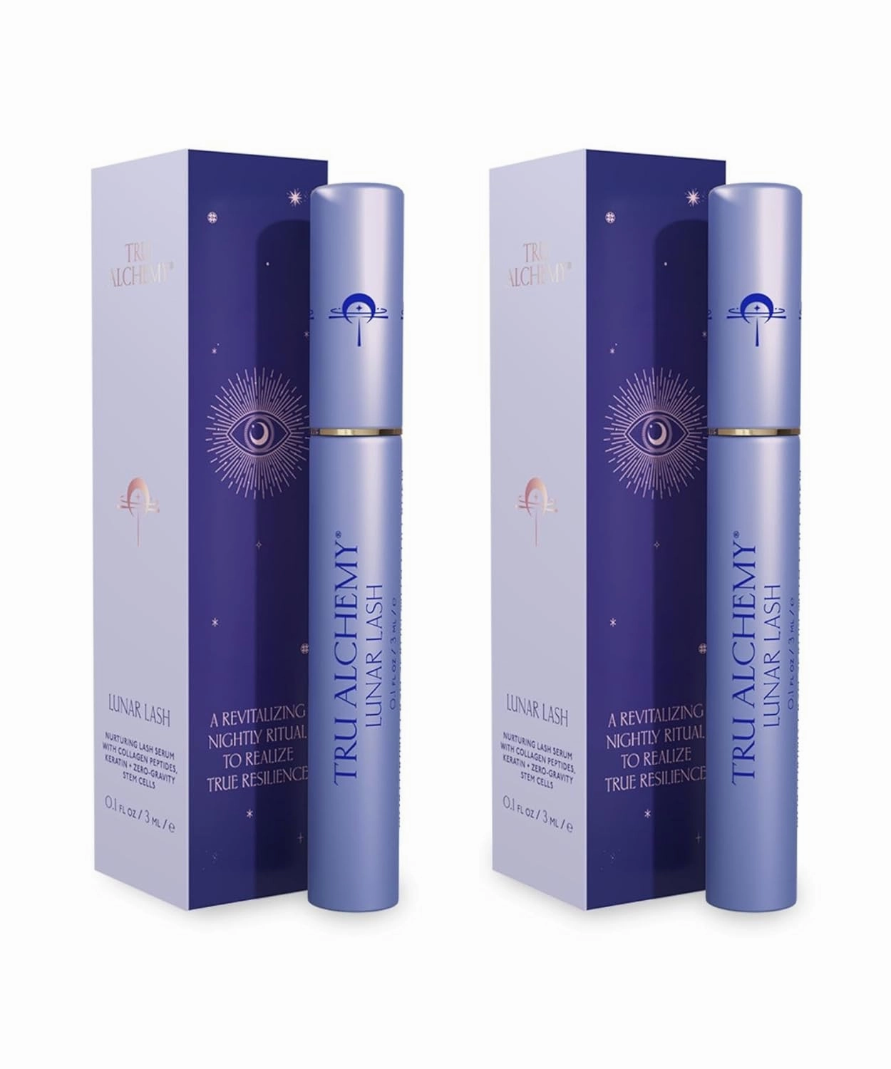 Lunar Lash by Tru Alchemy - Lash Boost Serum for Longer Voluminous Lash Lengthening Eyelash Repair - Lash Serum Lash Primer - Lash Conditioner & Enhancing w/Keratin, Collagen, & Hyaluronic Acid - 6ml