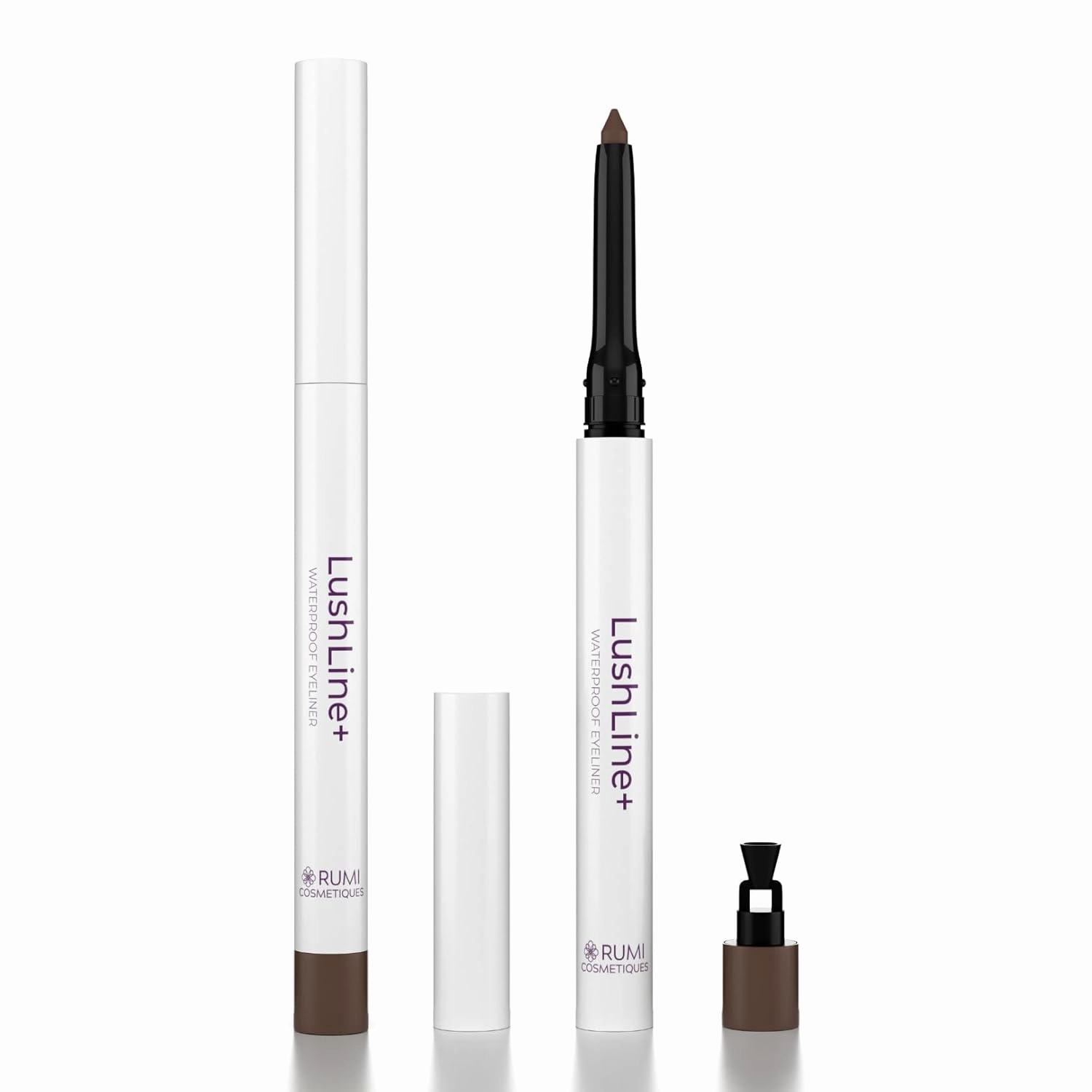 LushLine  Waterproof Eyeliner Pencil For Older Women - Smudge Proof, Long-Lasting, Non Toxic, Soft Glide - Safe For Sensitive Eyes (Dark Brown)
