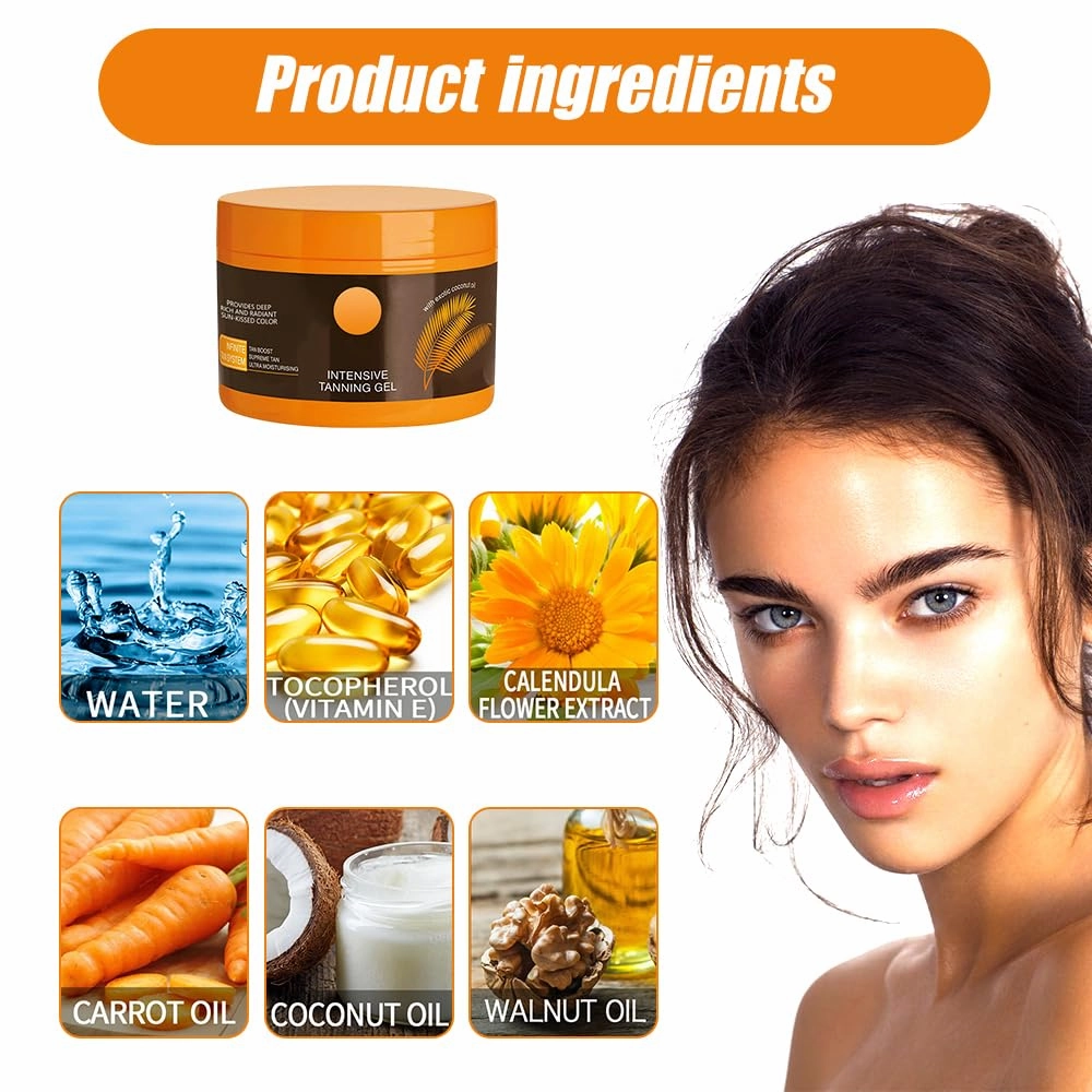 Luxury Intensive Tanning Gel, 2025 Upgrade Luxury Intensive Tanning Cream for Natural Tan Skin, Brown Luxury Intense Tanning Gel for Body Outdoor Summar Beach Women (2 Pcs)