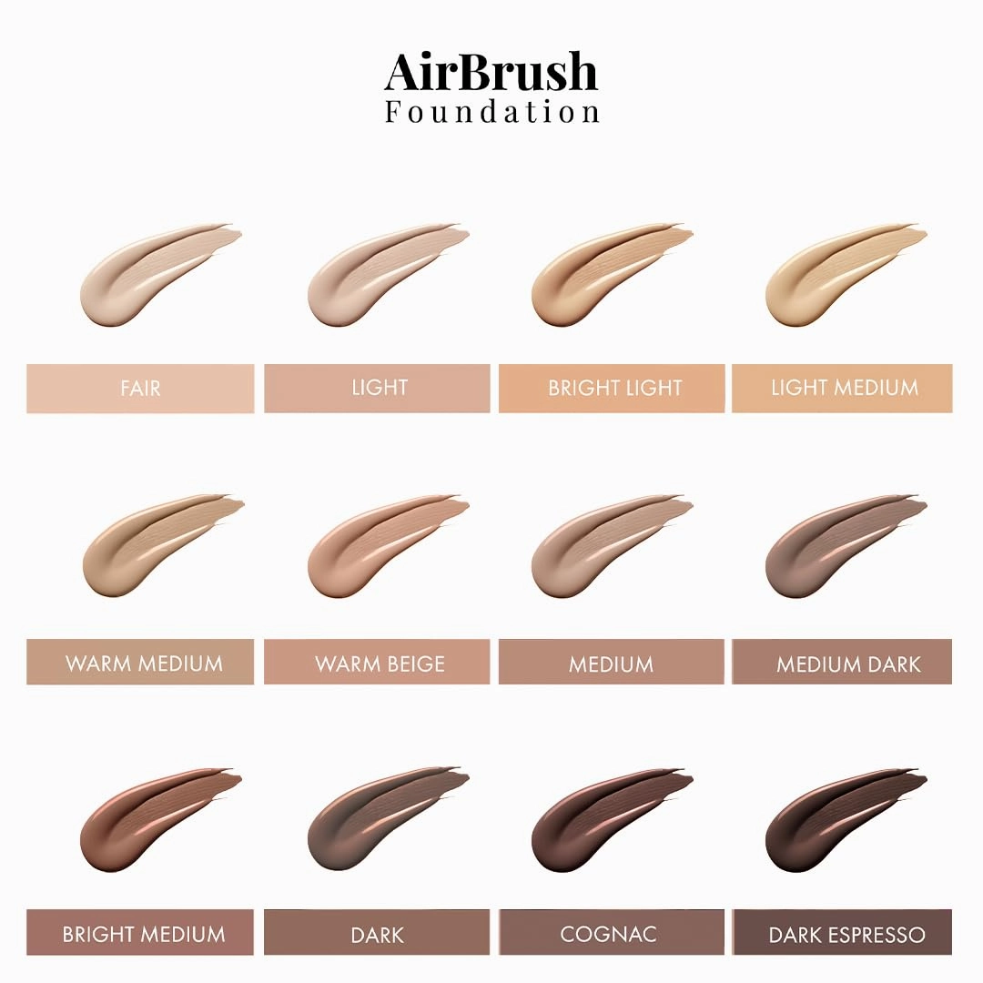 Magic Minerals AirBrush Foundation System by Jerome Alexander - Complete 5pc Spray Makeup Set with Foundation, Primer, and Setting/Finishing Spray - for Smooth, Radiant Skin (Bright Light)