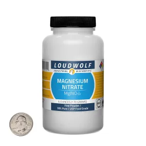 Magnesium Nitrate / 6 Ounce Bottle / 99% Pure USP Food Grade/Fine Powder