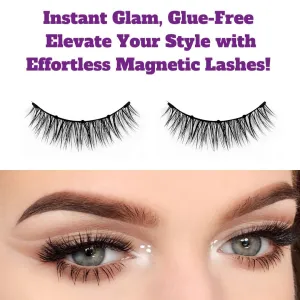 Magnetic Eyelash Kit - Natural Look, No Glue or Eyeliner Needed - Reusable Magnetic Lashes with Applicator