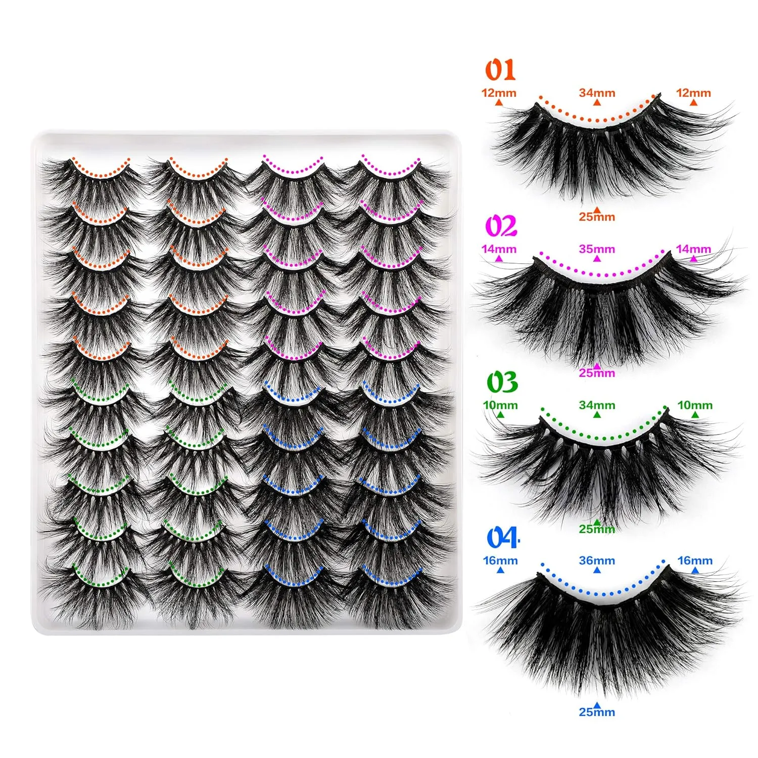 Magnetic Eyelashes with Applicator - Reusable No Glue Cat Eye Lashes, Natural Look False Eyelashes for Easy Application (Black) (E Volume Lashes)