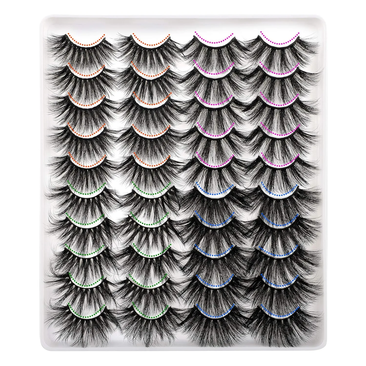 Magnetic Eyelashes with Applicator - Reusable No Glue Cat Eye Lashes, Natural Look False Eyelashes for Easy Application (Black) (E Volume Lashes)
