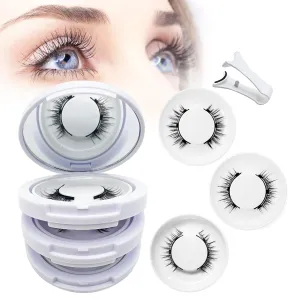 Magnetic Eyelashes with Applicator,2025 New Reusable Magnetic Eyelashes Natural Look No Glue or Liner Needed,Upgraded Soft Lashes Kit for Daily Use(Natural Devil Camellia)