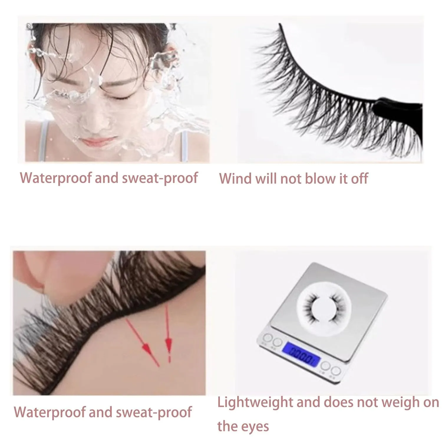Magnetic Eyelashes with Applicator,Co Magnetic Eyelashes, Magnetic Eye Lashes, False Eye Lashes (Fuller)