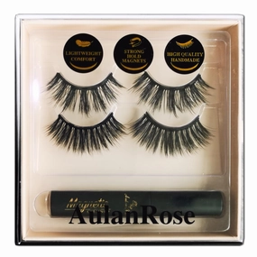 Magnetic Eyelashes/3D Layered Full Volume Charming Cat Eye Magnetic Lashes with Eyeliner/Faux Mink Lashes /60 Wears/Cruelty-Free & Vegan