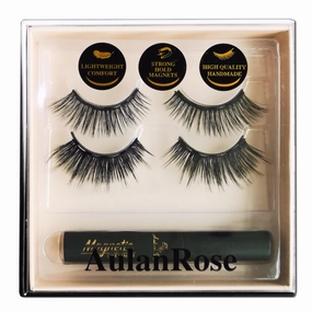 Magnetic Eyelashes - Full Volume Magnetic Lashes with Eyeliner, 60 Wears Reusable Faux Mink Lashes,Cruelty-Free & Vegan,
