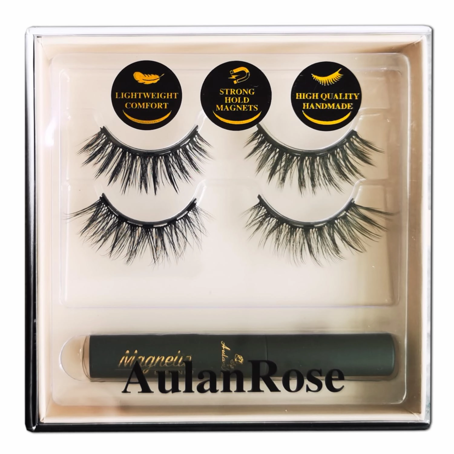 Magnetic Eyelashes with Eyeliner,/Charming Look Medium Cat Eye Magnetic Lashes Cruelty-Free & Vegan Faux Mink Lashes /60 Wears