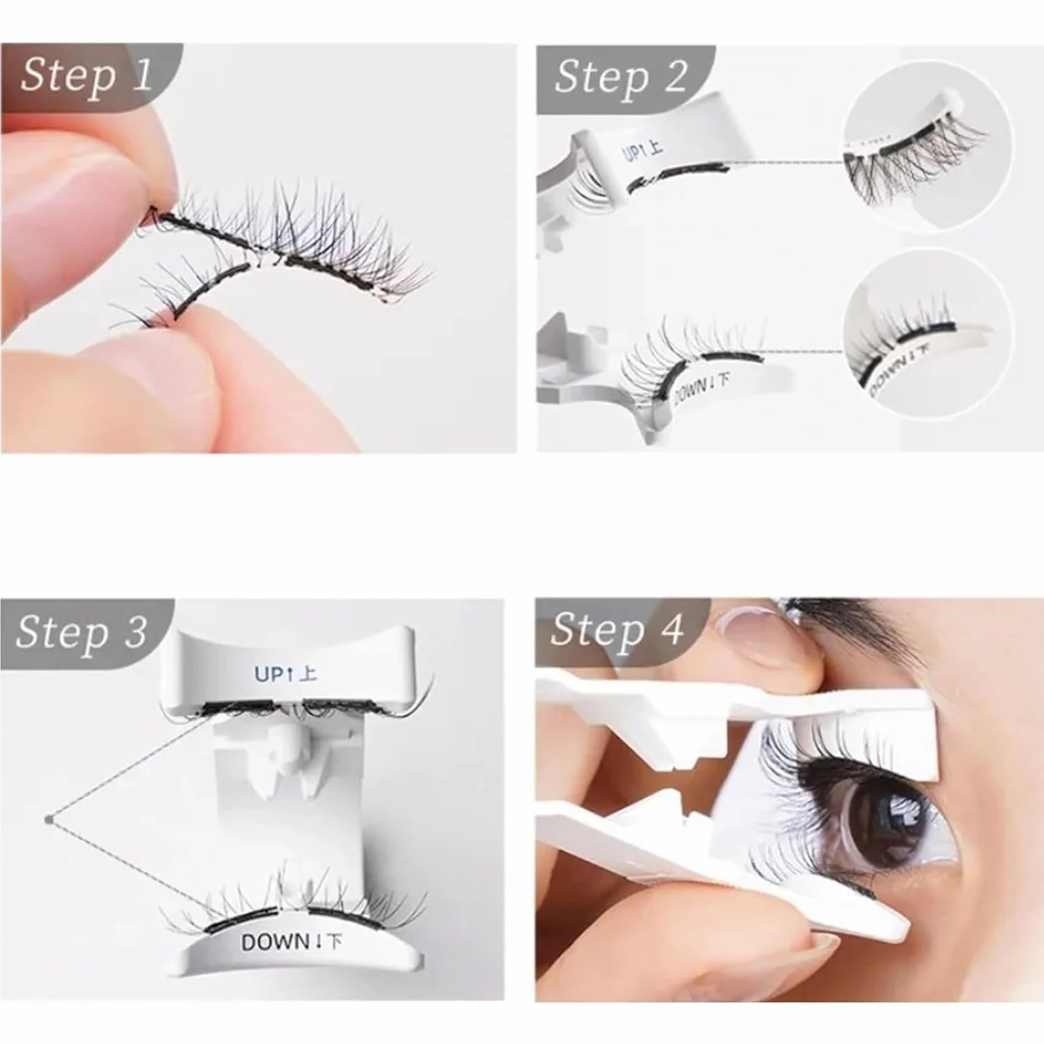 Magnetic Lashes, 3d Magnetic Lashes No Glue or Liner Needed, Reusable Lashes Self Adhesive Waterproof, Magnetic Eyelashes Natural Look -Fuller