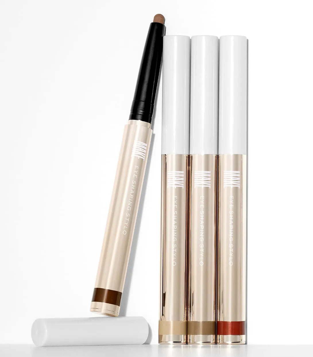 MAKE Beauty Eye Shaping Stylo - Cream Eyeshadow Stick. 4-in-1 Shape, Define, Contour, and Shade Eye Shadow for Versatile Makeup Looks. Long-Lasting Creamy Formula. Shade - Umber