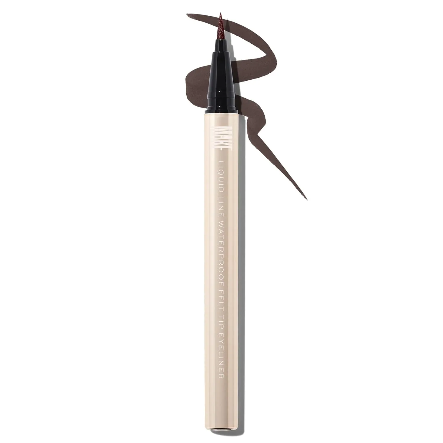 MAKE Beauty Liquid Line Waterproof Liquid Eyeliner Pen. Smudge-Proof Felt Tip for Precise Application of Lines, Wings, and Graphics. Long Lasting Eye Liner - Shade, Substellar Brown Eyeliner