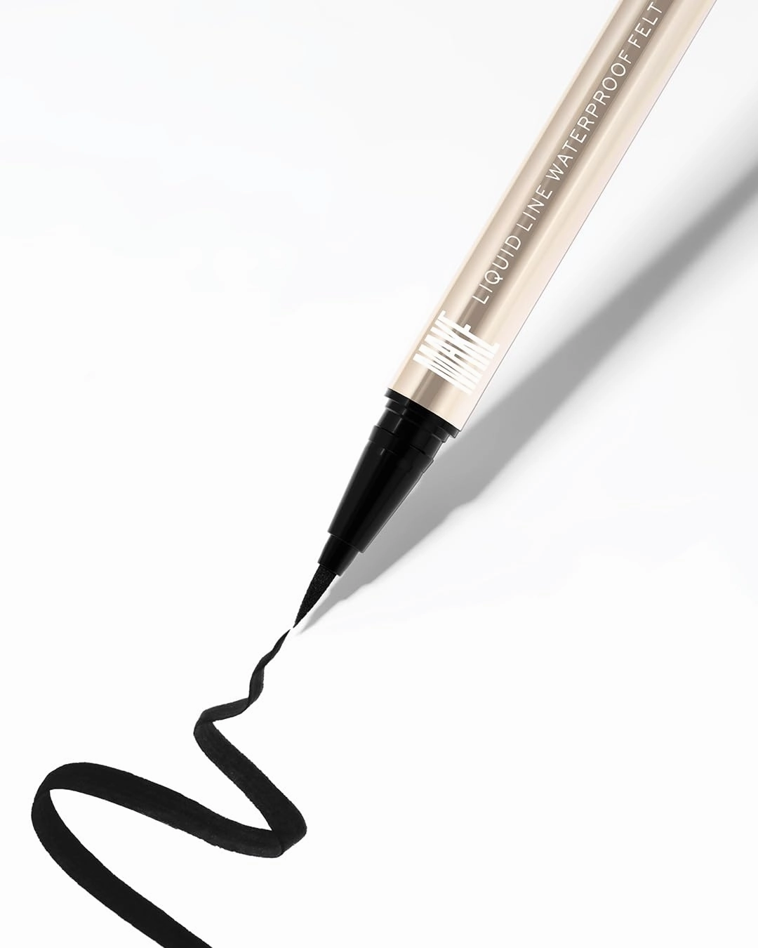 MAKE Beauty Liquid Line Waterproof Liquid Eyeliner Pen. Smudge-Proof Felt Tip for Precise Application of Lines, Wings, and Graphics. Long Lasting Eye Liner - Shade, Onyx. Black Eyeliner