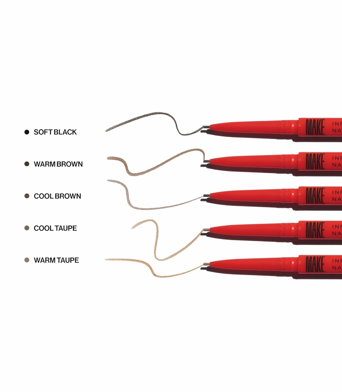 MAKE Beauty Nano Brow, Micro Eyebrow Pencil. Long-Lasting Smudgeproof Eye Brow Makeup for Hairlike Lines. Precision Liner for Natural-Looking Eyebrows - Shade, Warm Taupe