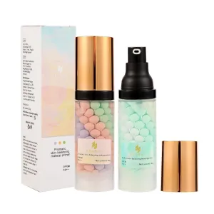 Makeup Primer - Lsolate ultraviolet rays, Brightening & Concealing, Long-Lasting Wear, Evens Skin Tone，Make the makeup more textured (Tricolor rainbow, 40g)