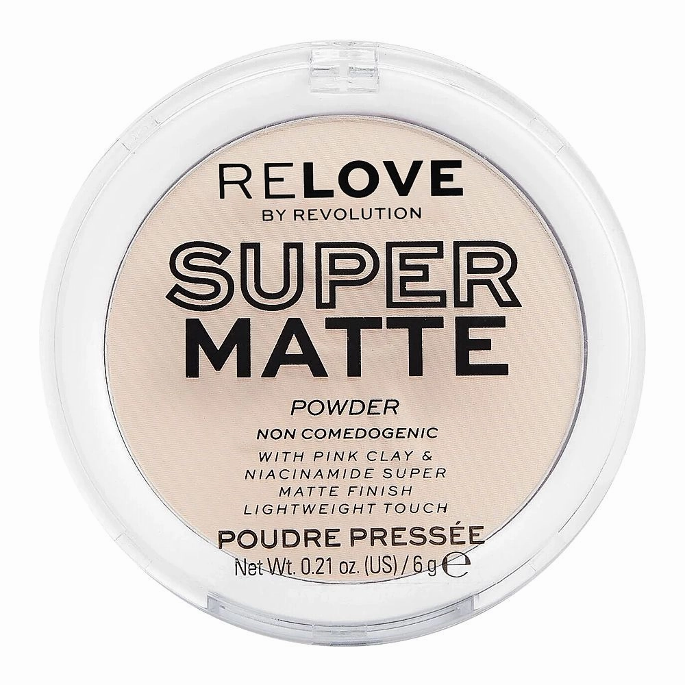 Makeup Revolution Relove Super Matte Face Powder Translucent, 6g