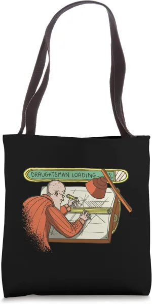 Man Drawing Construction Plan Draw Job Lamp Pencil Tote Bag