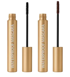Mascara for Older Women 40 50 60 Plus, Waterproof & Sweatproof Formula, Smudge-free Lengthening & Thickening for Sensitive Eyes (Black Brown)