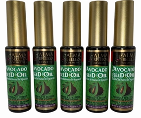 Mascara with Avocado Seed Oil (Aceite de Hueso de Aguacate) 13g - Formula to Extend and Add Volume - Premium Quality by Alma Belleza Cosmetics (5 Pack)